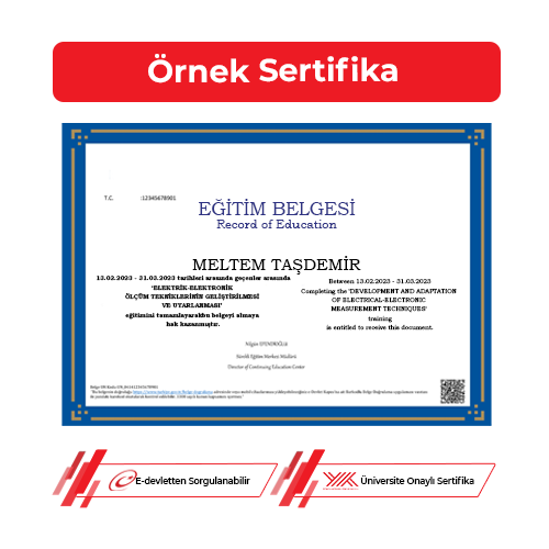Elektrik-Elektronik Ölçme Teknikleri Geliştirme ve Uyum Sertifikası