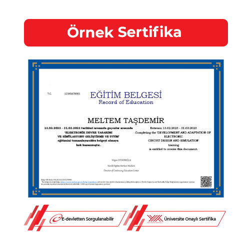 Elektronik Devre Tasarımı ve Simülasyonu Geliştirme ve Uyum Sertifikası